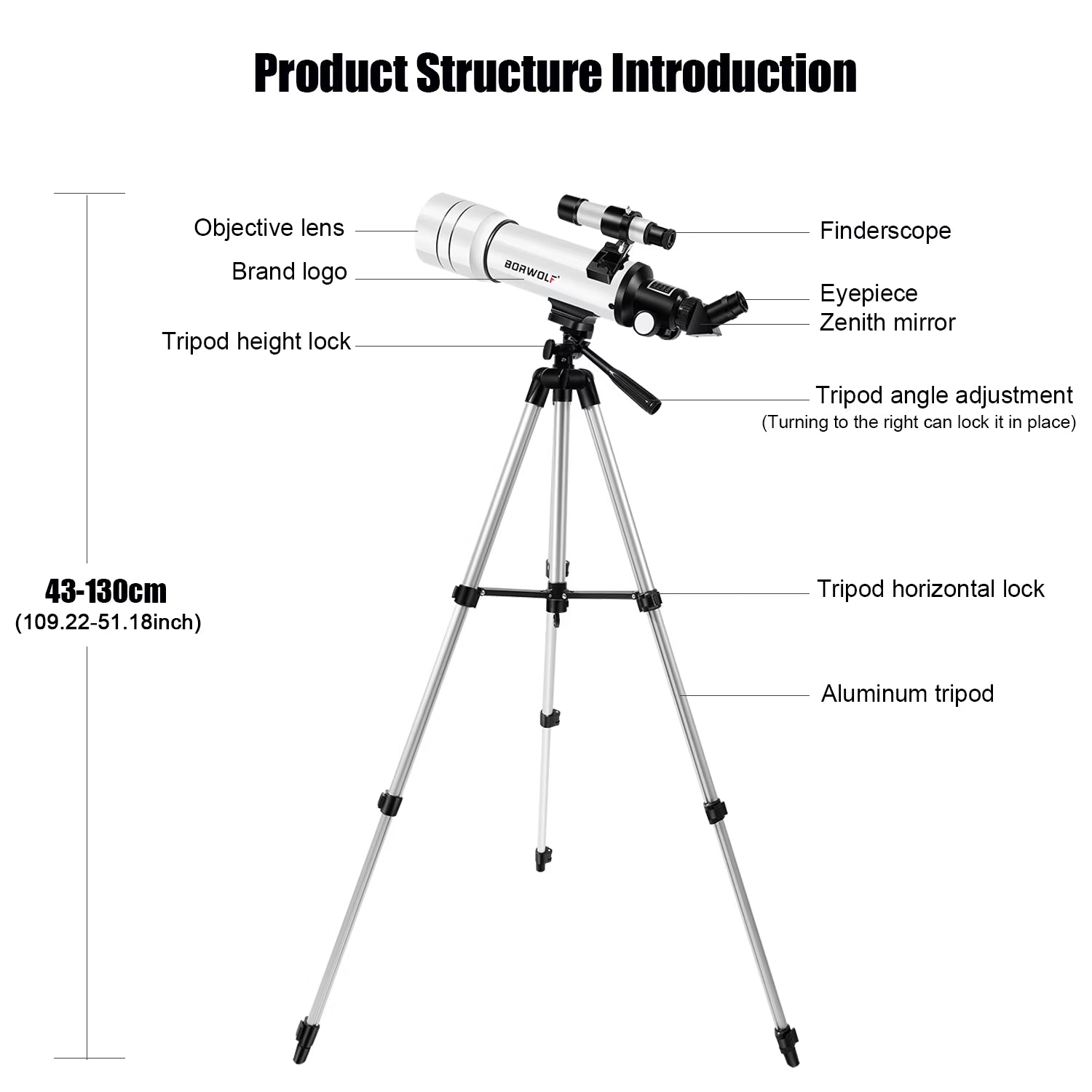 70400 Professional High-Definition Astronomical Telescope 333X to See the Moon and Stars Bird Watching Monocular