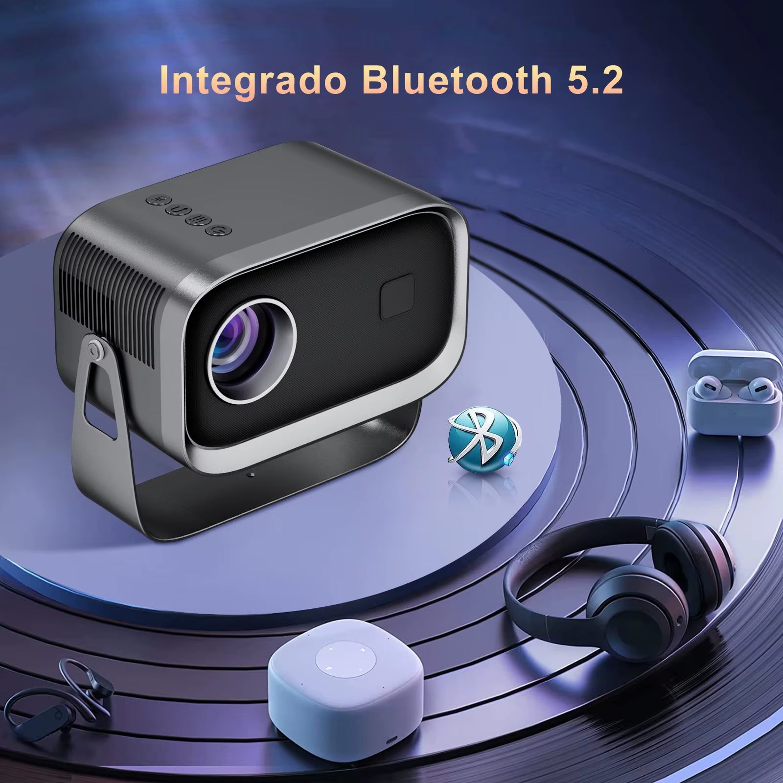 Projector P28B Mini Home Theater Android 11 Free-Style Placement Projection Support Samsung Xiaomi Iphone Smartphone