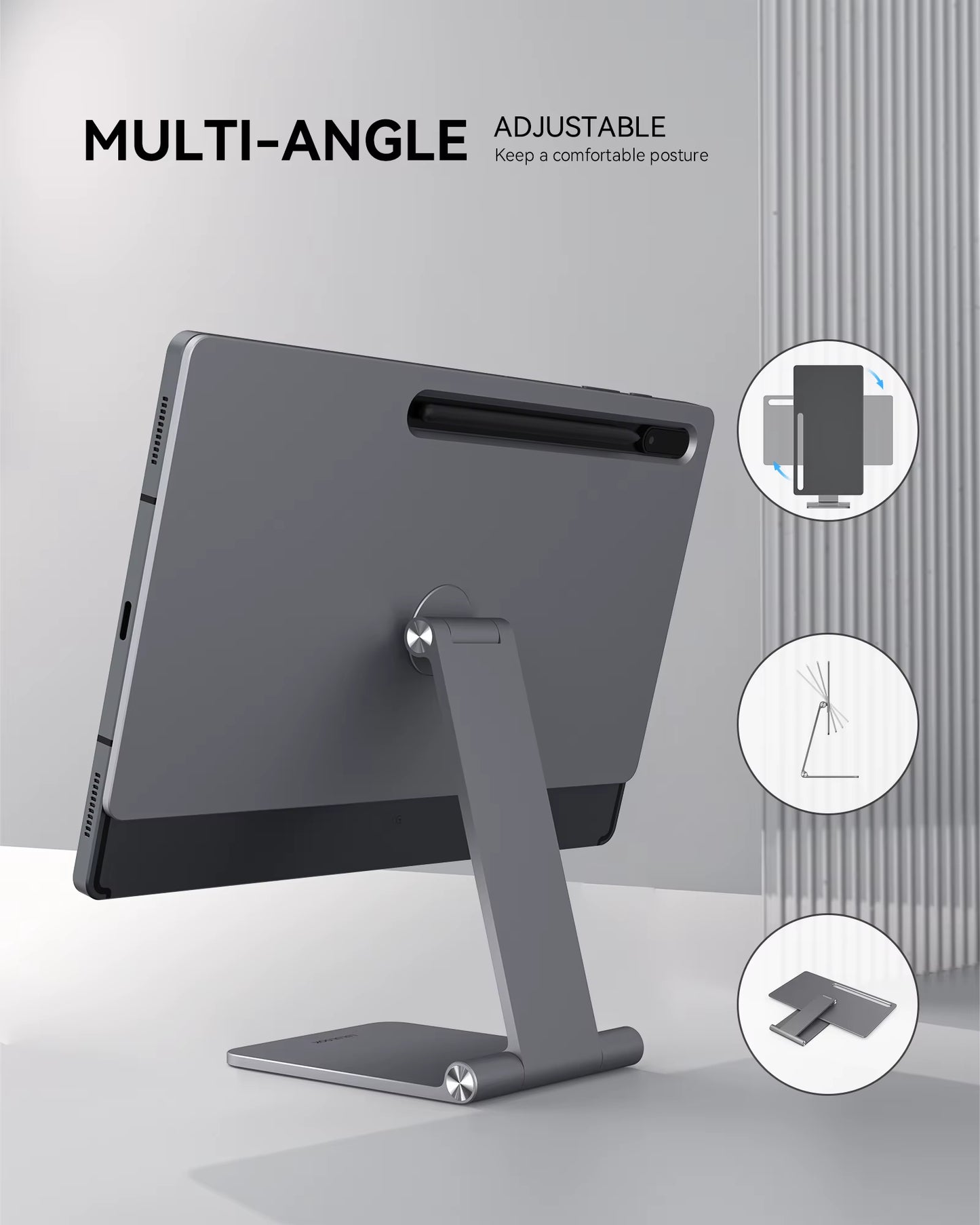 Magnetic Stand for Samsung Galaxy Tab S10/S9/S8 Ultra 14.6 S9/S7/S8 plus S7 FE Foldable Adjustable Desk Holder Bracket