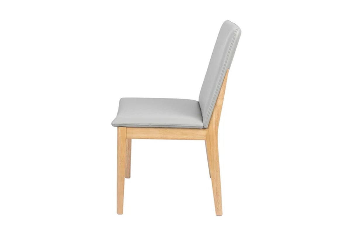 Japandi 9Pc Set Dining Table Chair Pewter Grey