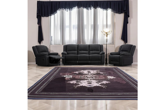 Anderson 1+2+3 Seater Fabric Electric Recliner Sofa Lounge Chair Set Onyx