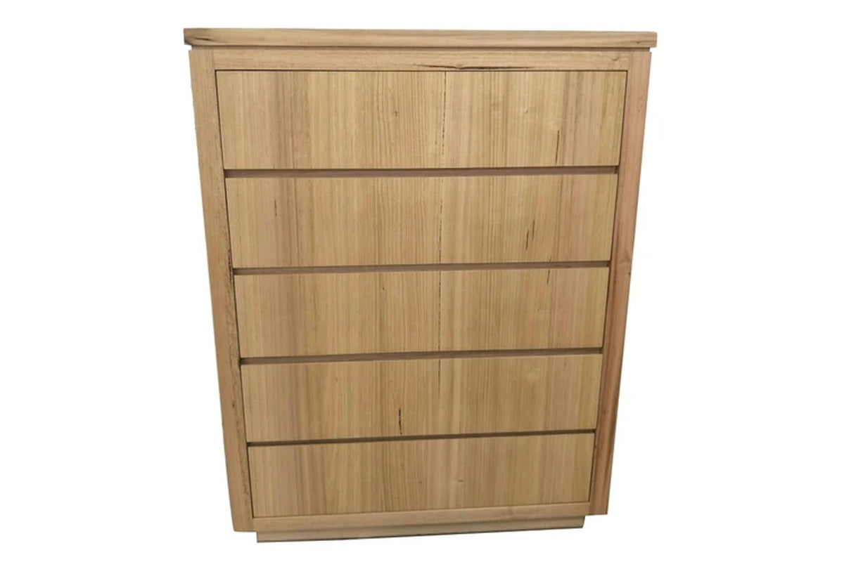 Rosemallow 4Pc King Bed Frame Bedroom Suite Timber Bedside Tallboy Package Set