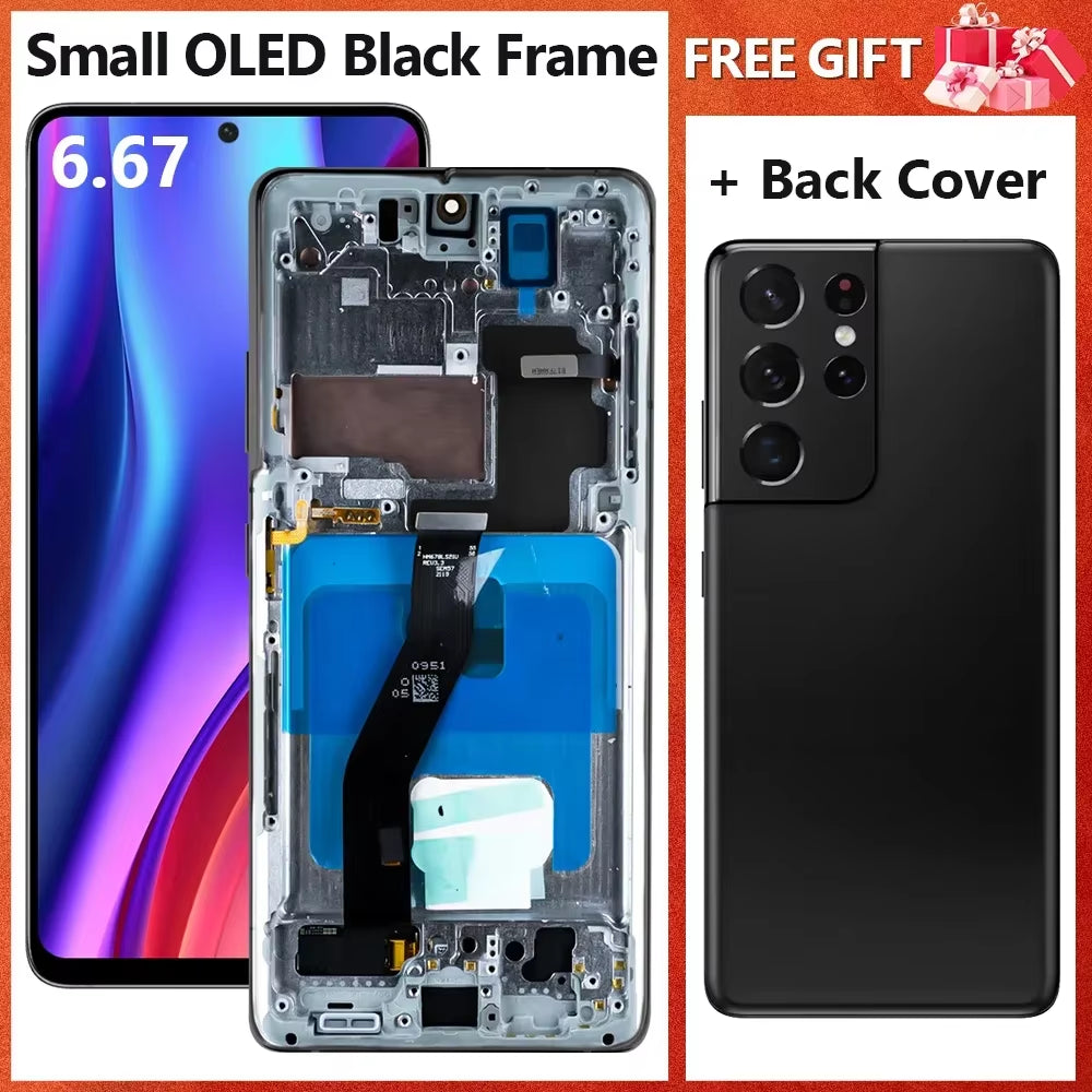 OLED LCD for Samsung S21 Ultra SM-G998B SM-G998U Display Touch Screen Digitizer for Samsung S21 Ultra Replacement Parts