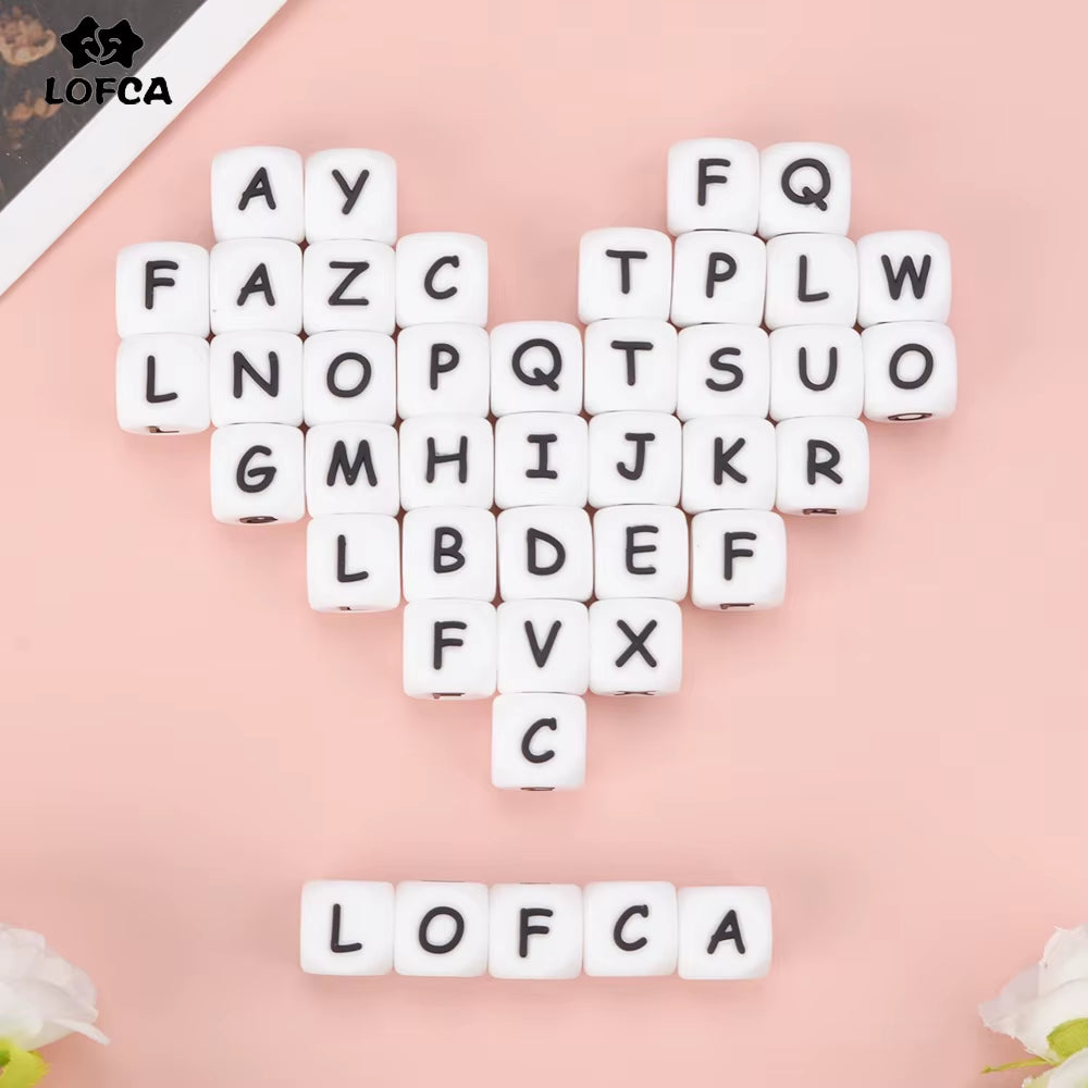 10Pcs 12MM Silicone Letters Beads DIY Jewelry Accessoriesfor to Make Bracelets English Alphabet Beads BPA Free Food Grade