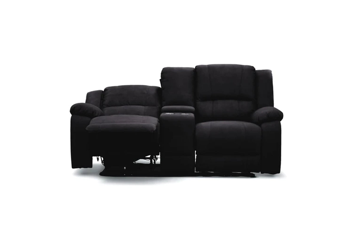 Anderson 1+2+3 Seater Fabric Electric Recliner Sofa Lounge Chair Set Onyx