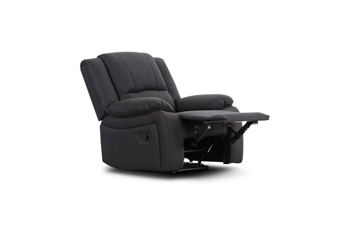 Anderson 1+2+3 Seater Fabric Electric Recliner Sofa Lounge Chair Set Jet
