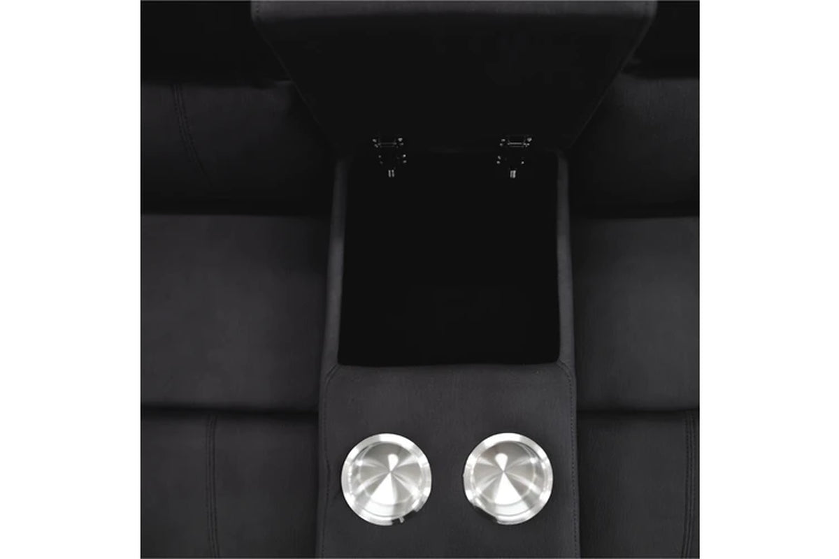 Anderson 1+2+3 Seater Fabric Electric Recliner Sofa Lounge Chair Set Jet