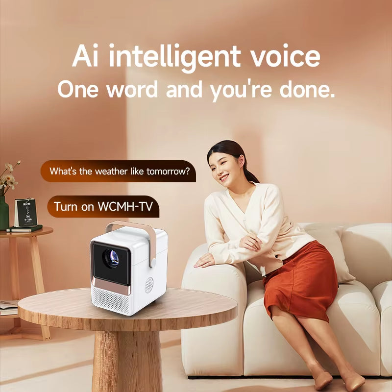 S2 Projector 4K Native HD 1080P Dual Wifi6 Cinema Portable Projetor Built-In Android System Suitable for Home/Outdoor/Office