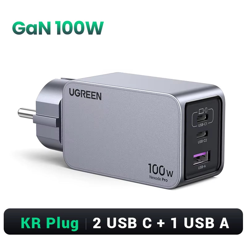 100W Gan Charger USB C Charger QC4.0 3.0 Quick Charge for Macbook Laptop Tablet PD Fast Charger for Iphone 17 16 15 Pro