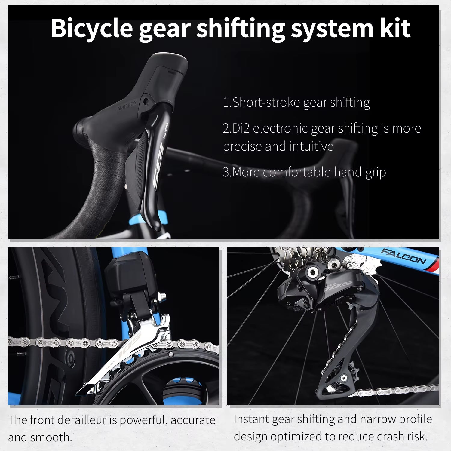 C7 Racing Team Full Carbon Fiber Electronic Shifting Road Bike 24-Speed with SHIMAN0 7170 DI2 Kit, UCI Approved