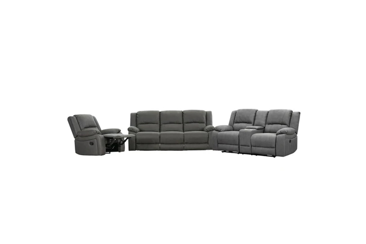 Anderson 1+2+3 Seater Fabric Electric Recliner Sofa Lounge Chair Set Latte
