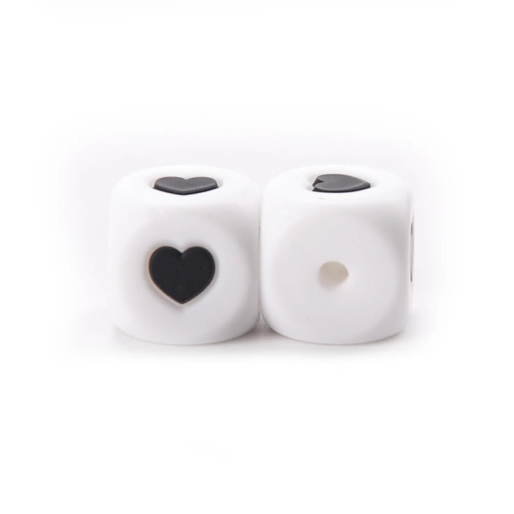 10Pcs 12MM Silicone Letters Beads DIY Jewelry Accessoriesfor to Make Bracelets English Alphabet Beads BPA Free Food Grade