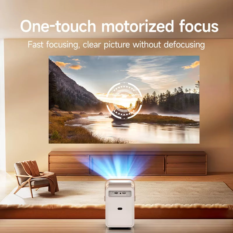 S2 Projector 4K Native HD 1080P Dual Wifi6 Cinema Portable Projetor Built-In Android System Suitable for Home/Outdoor/Office
