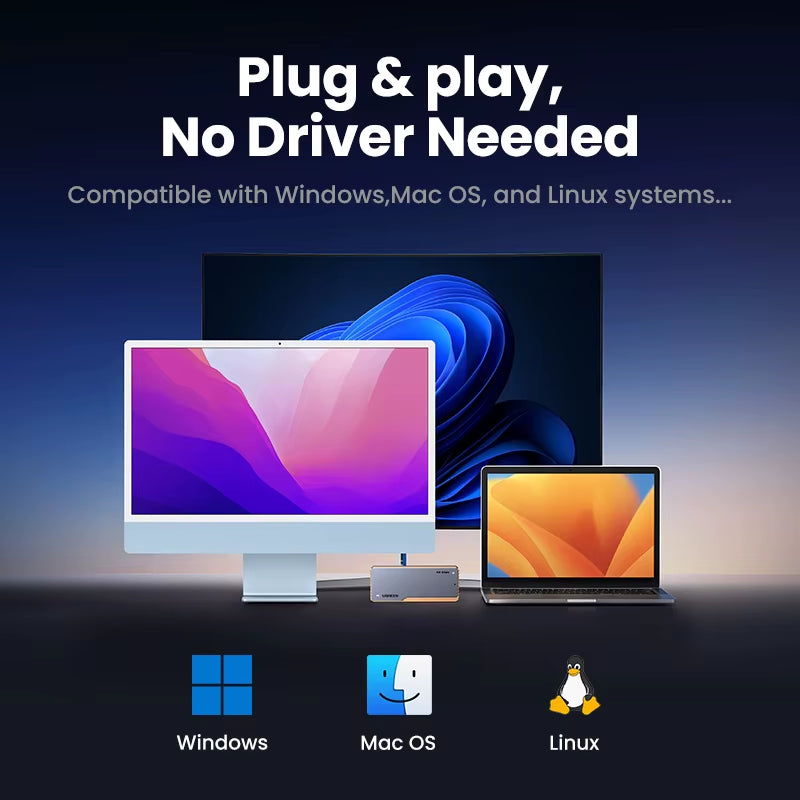 40Gbps Nvme SSD Case SSD Enclosure M.2 to USB4.0 Adapter for M.2 NVME PCIE Built-In Cooling Vest Aluminum Case