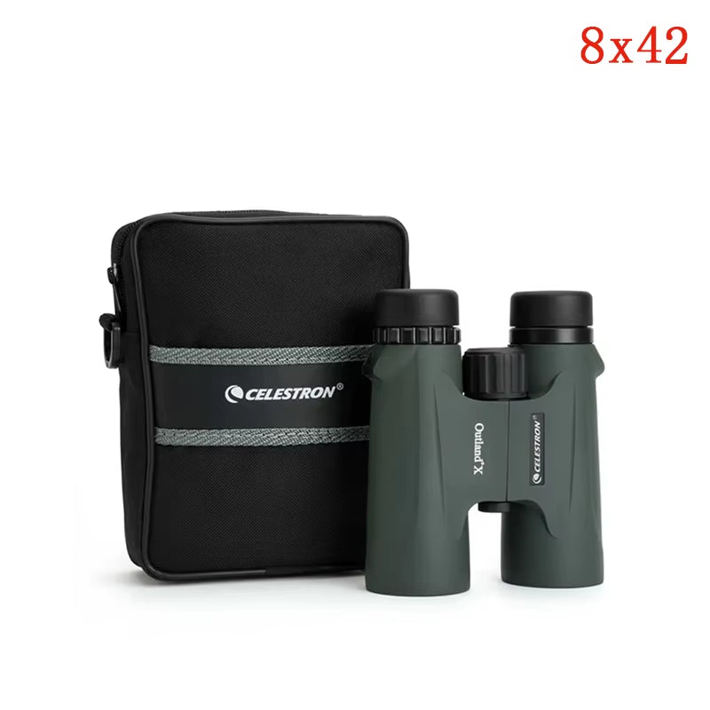 Celestron Outland X 8X42 10X42 Green Binoculars Waterproof & Fogproof Binoculars for Adults Multi-Coated Optics and Bak-4 Prisms