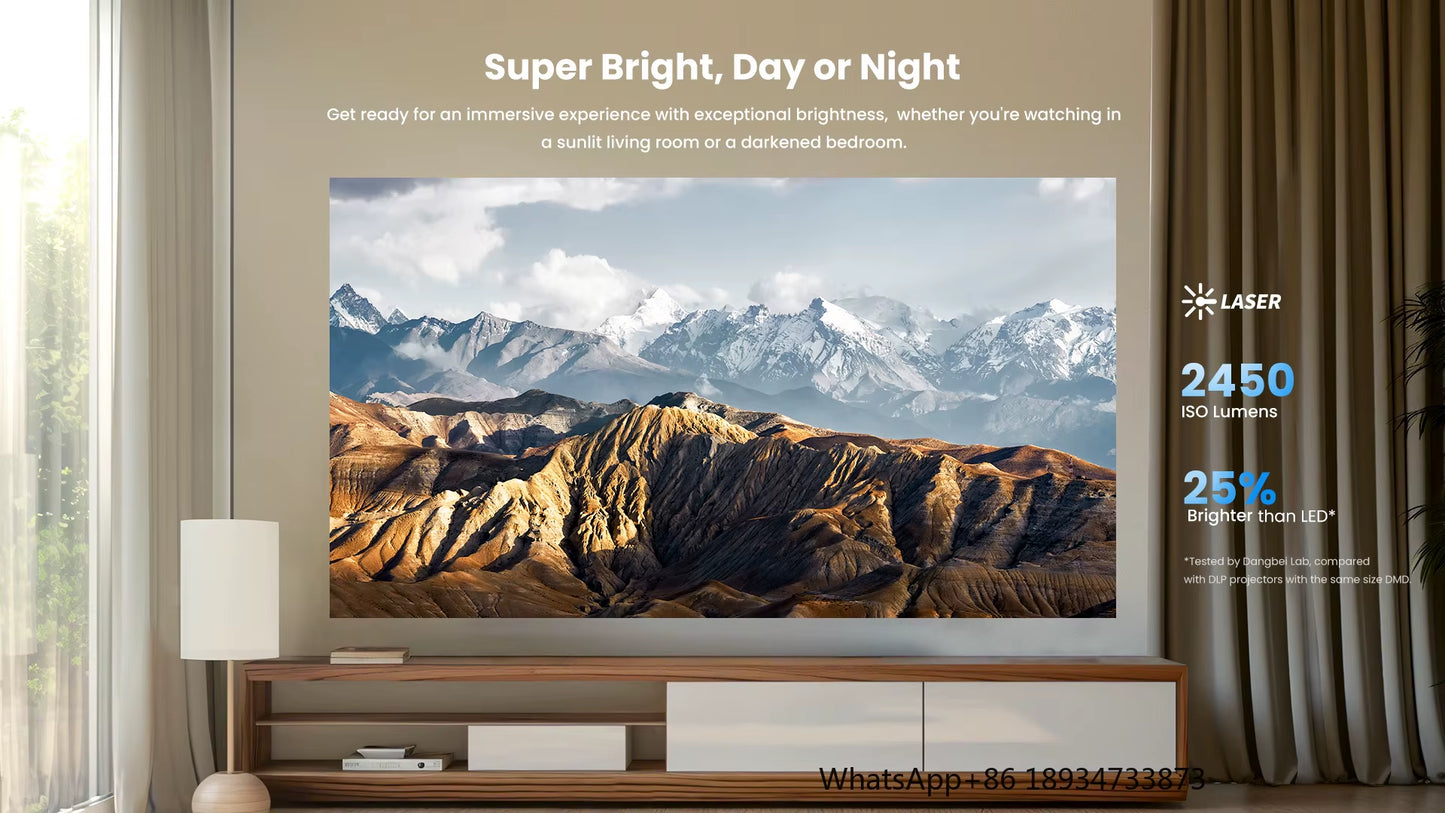 Mars Pro 2 2450 ISO Lumen Auto Focus UHD 3D Wi-Fi Smart Video Projector 4K Laser Beamer