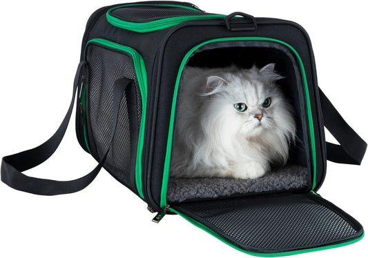 Pet Carrier for Medium Cats and Small Dogs. Easy to Get Cat in and Escape Proof